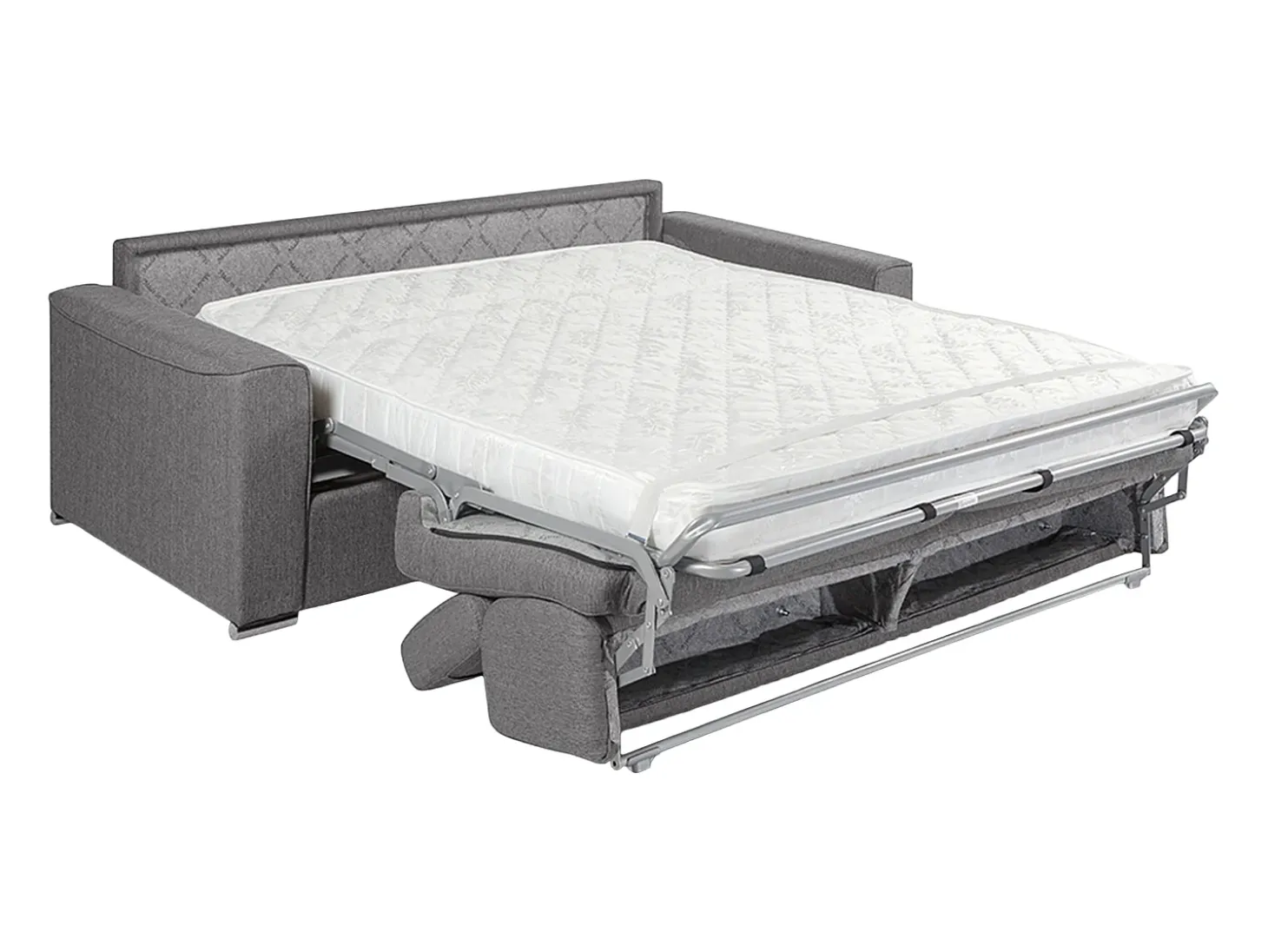 Sofá-cama de tecido azul assento com assento de memória de forma 120 colchão memória de forma 14cm VIZIR