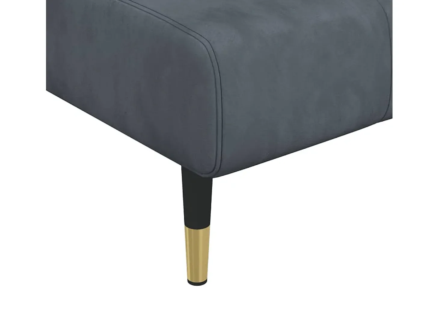 Sofá-cama em forma de L 275x140x70 cm veludo cinzento-escuro