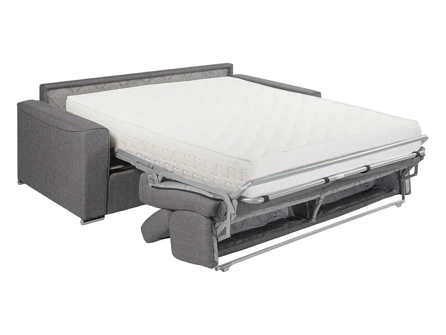 Sofá-cama em tecido roxo assento com assento de memória de forma 160 colchão memória de forma 22cm VIZIR