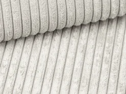Sofá-cama Express em veludo cotelê bege, área para dormir de 160 cm, colchão de 16 cm, MONDOVI