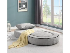 Sofá-cama futon compressível, poltrona-cama versátil com almofadas.