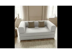 Sofá-cama Kaia - branco/marrom