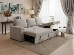 Sofá-cama Luke Chaise Longue 234cm Bege