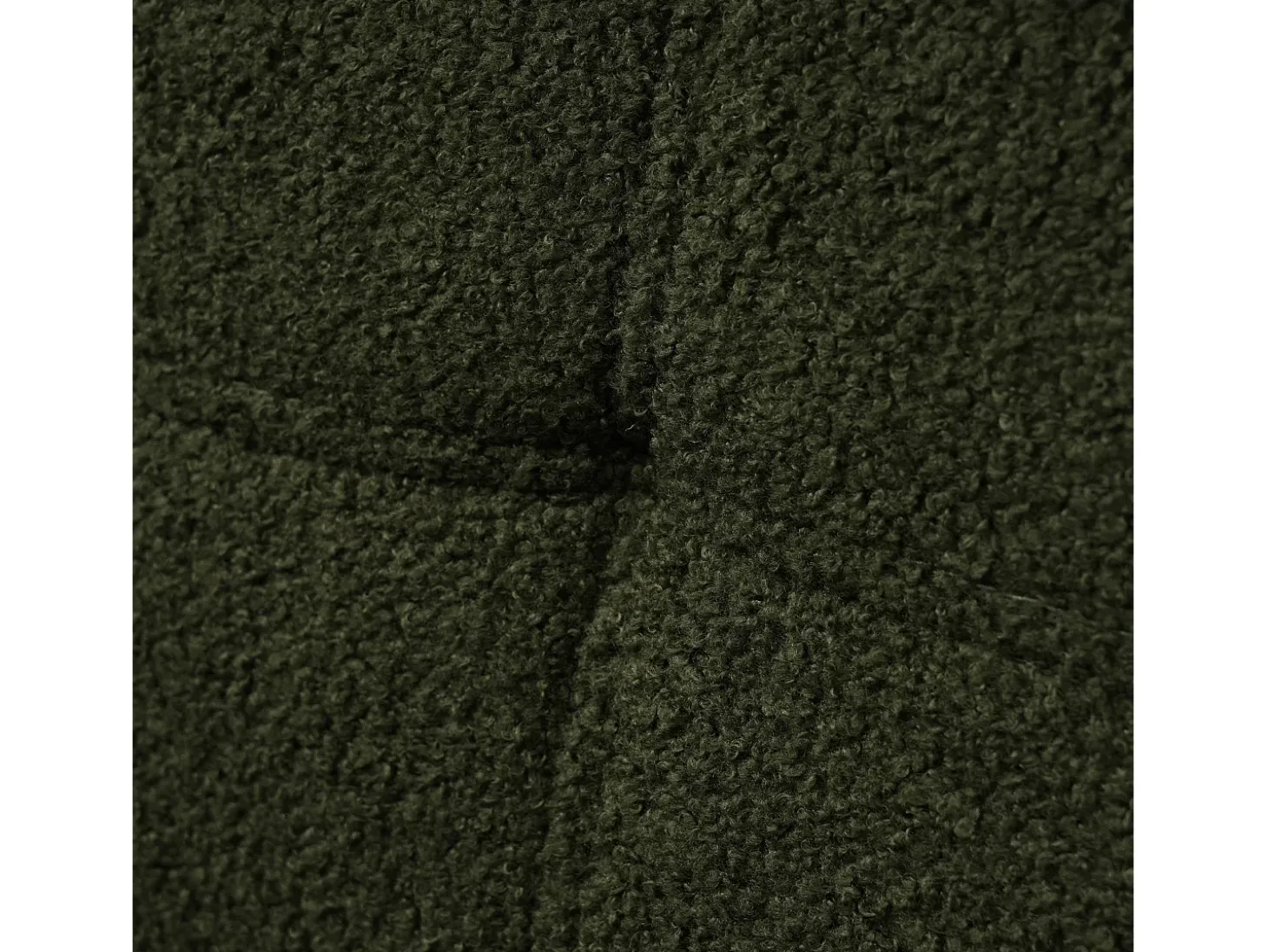 Sofá-cama reto de 2 lugares em sherpa verde, encosto dobrável em 3 posições - 175x64x72cm