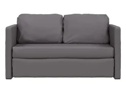 Sofá-cama sem pés 112x174x55 cm couro artificial cinzento PT633342