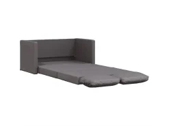 Sofá-cama sem pés 112x174x55 cm couro artificial cinzento PT633342