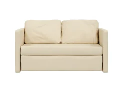 Sofá-cama sem pés 112x174x55 cm tecido cor creme PT794418