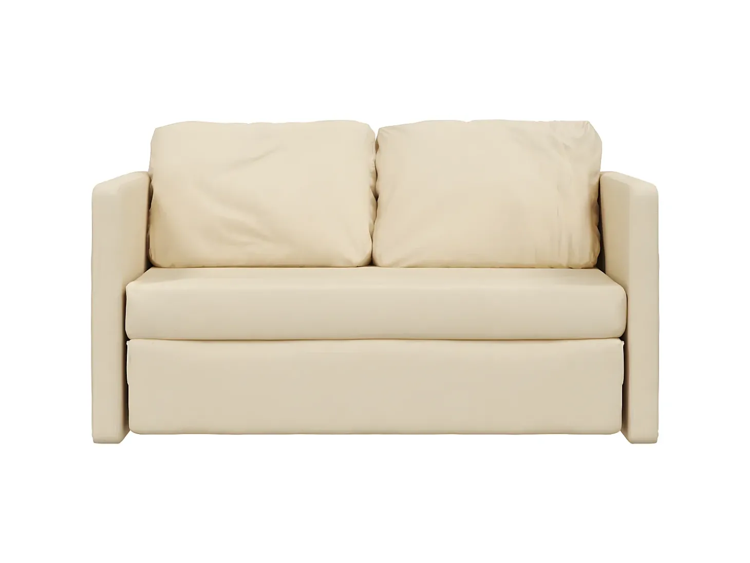 Sofá-cama sem pés 112x174x55 cm tecido cor creme PT794418