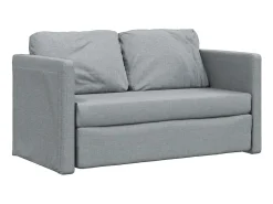 Sofá-cama sem pés 112x174x55 cm tecido cinzento-claro PT512432