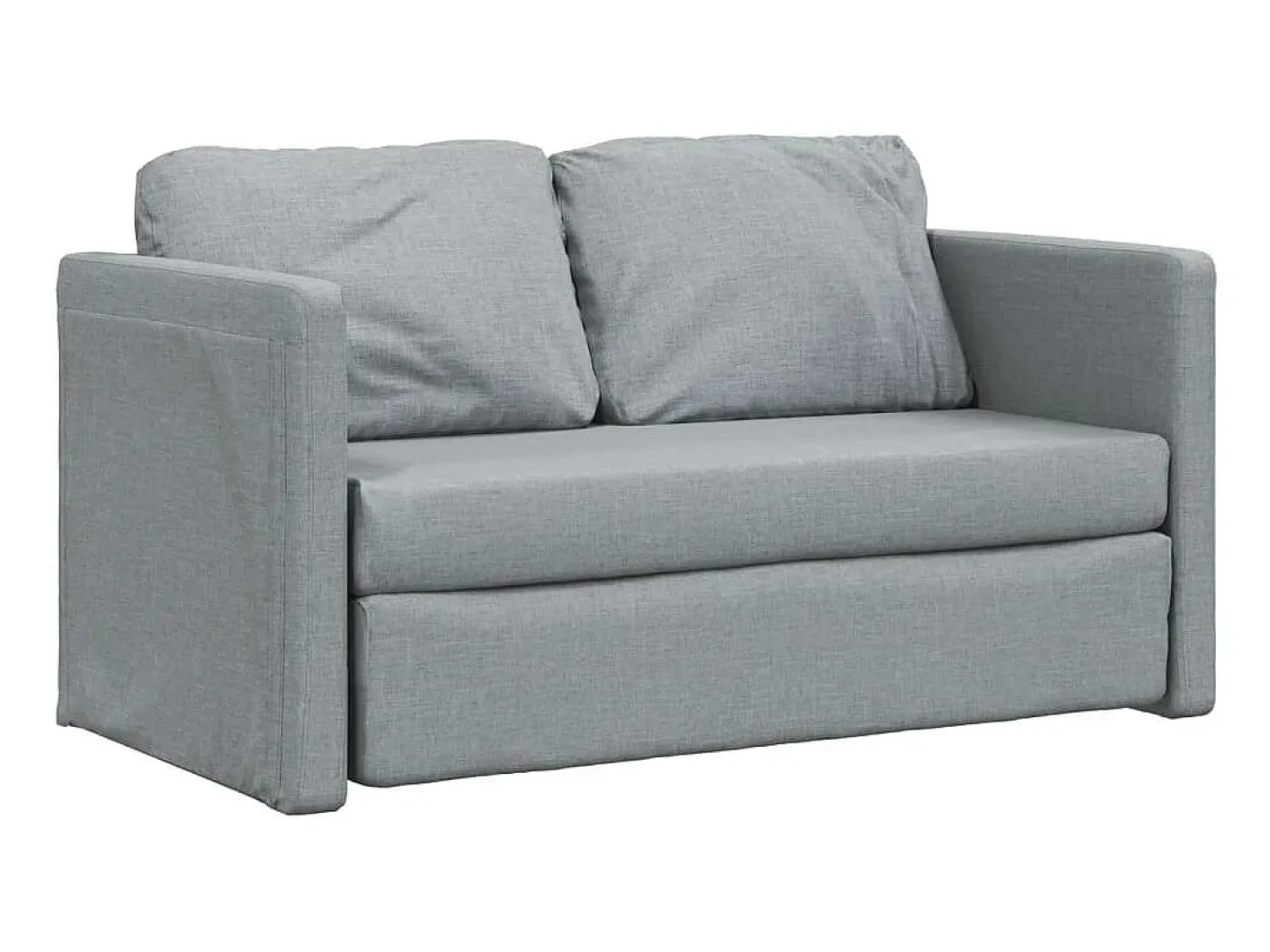 Sofá-cama sem pés 112x174x55 cm tecido cinzento-claro PT512432