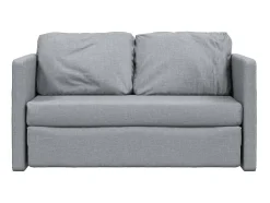 Sofá-cama sem pés 112x174x55 cm tecido cinzento-claro PT512432