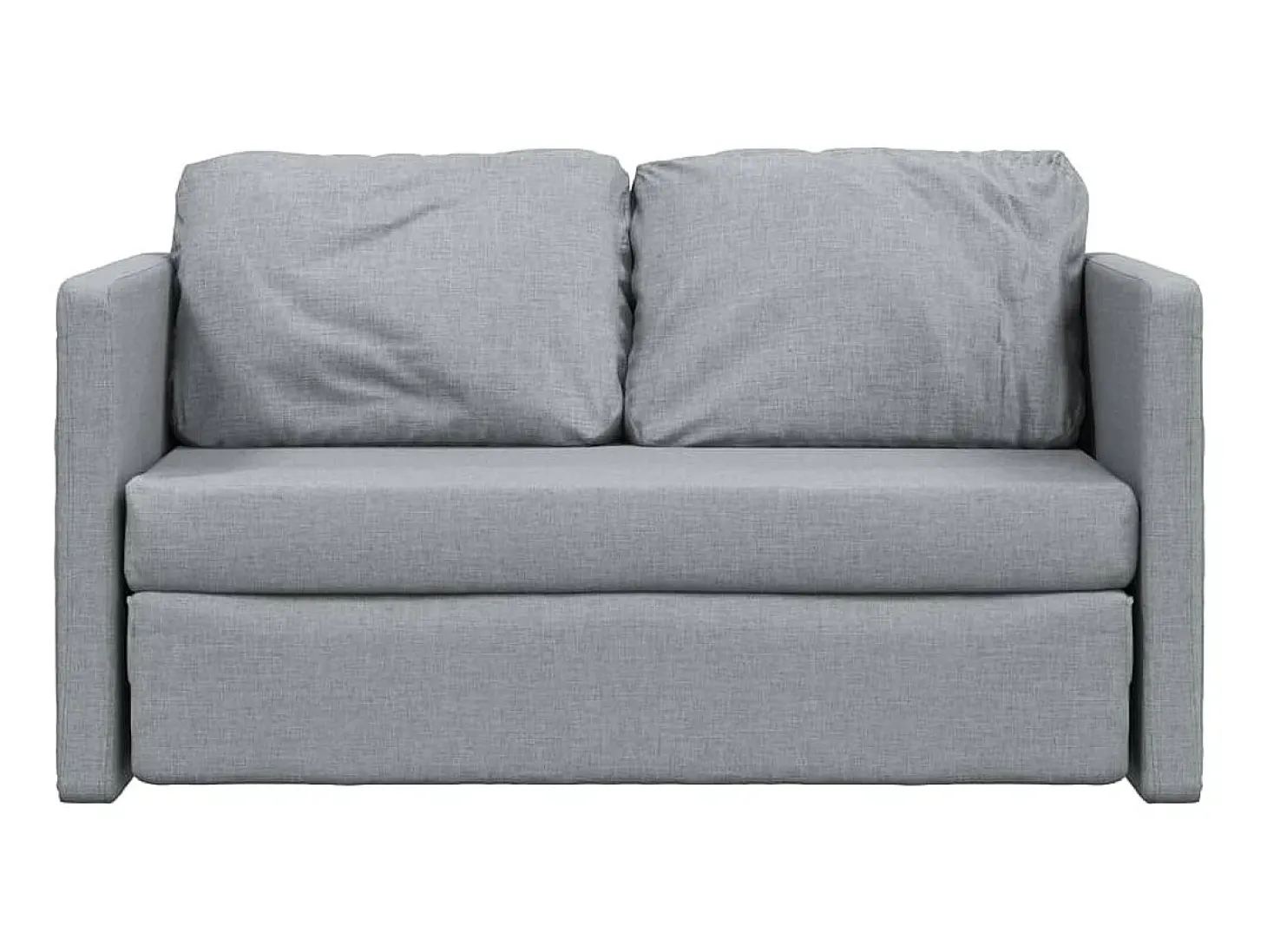Sofá-cama sem pés 112x174x55 cm tecido cinzento-claro PT512432