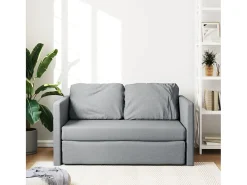 Sofá-cama sem pés 112x174x55 cm tecido cinzento-claro PT512432
