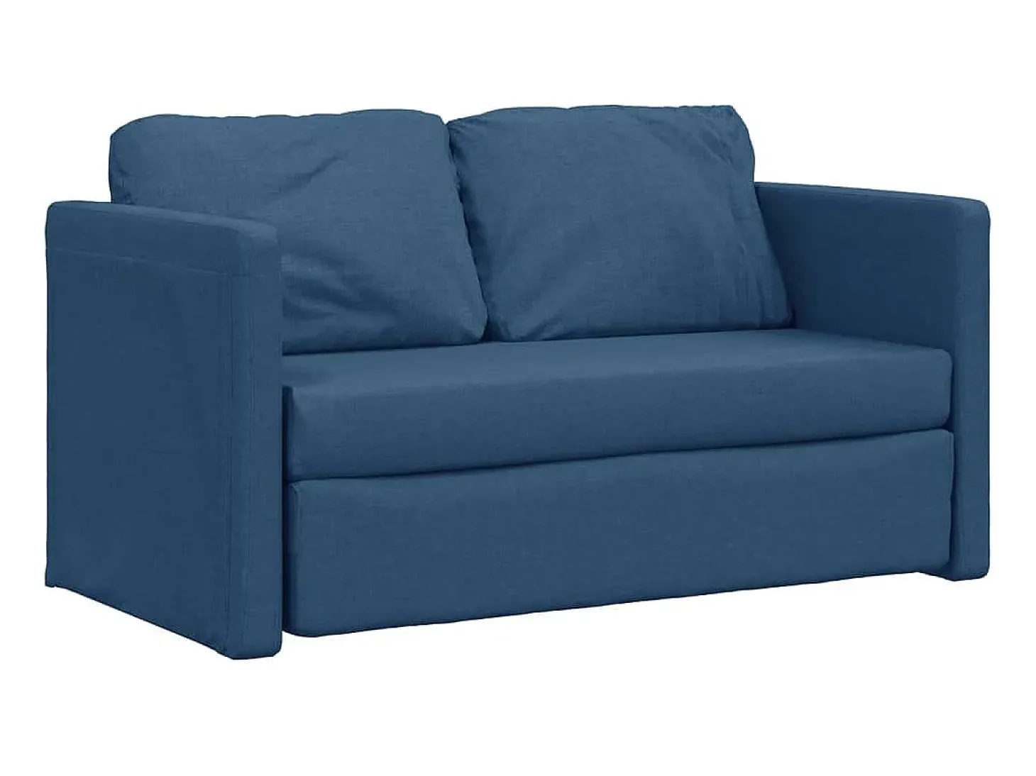 Sofá-cama sem pés 112x174x55 cm tecido azul PT948400
