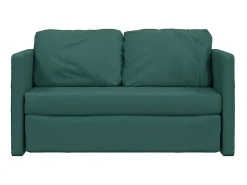 Sofá-cama sem pés 112x174x55 cm tecido verde-escuro PT303652