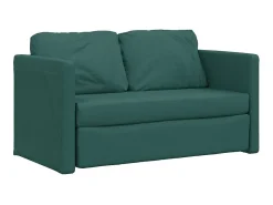 Sofá-cama sem pés 112x174x55 cm tecido verde-escuro PT303652