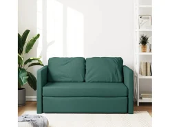 Sofá-cama sem pés 112x174x55 cm tecido verde-escuro PT303652