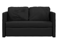 Sofá-cama sem pés 112x174x55 cm tecido preto PT877703