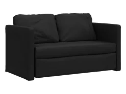 Sofá-cama sem pés 112x174x55 cm tecido preto PT877703