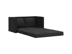 Sofá-cama sem pés 122x204x55 cm veludo preto PT572430