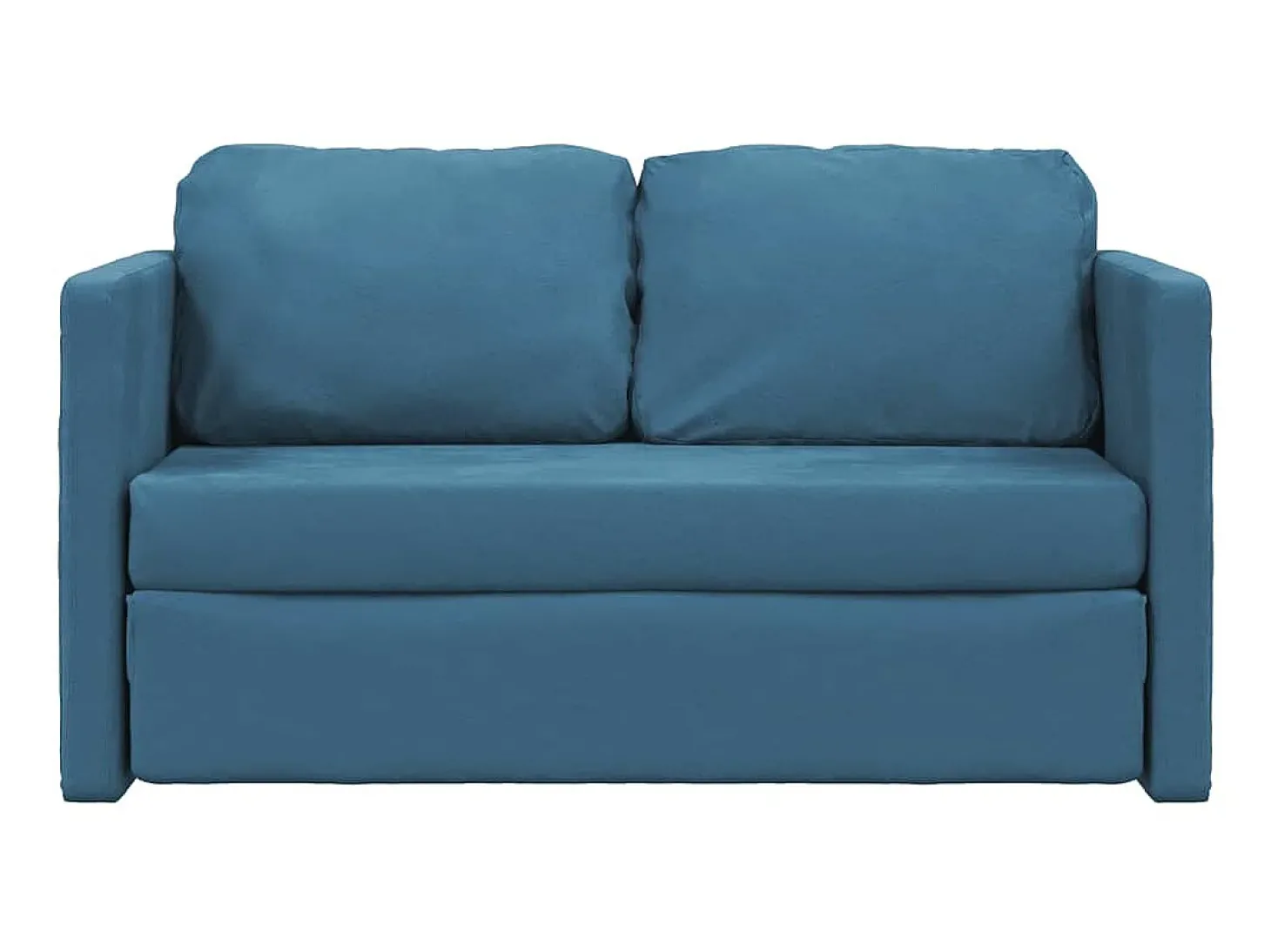 Sofá-cama sem pés 122x204x55 cm veludo azul PT107886