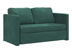 Sofá-cama sem pés 122x204x55 cm veludo verde-escuro PT179703