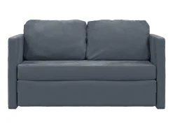 Sofá-cama sem pés 122x204x55 cm veludo cinzento-escuro PT648462