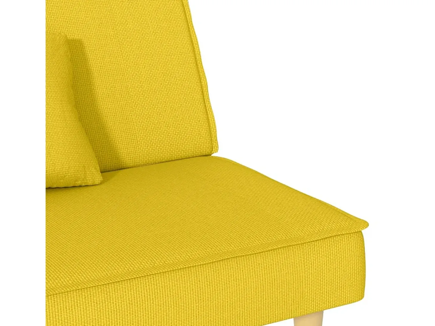 Sofá-cama tecido amarelo-claro