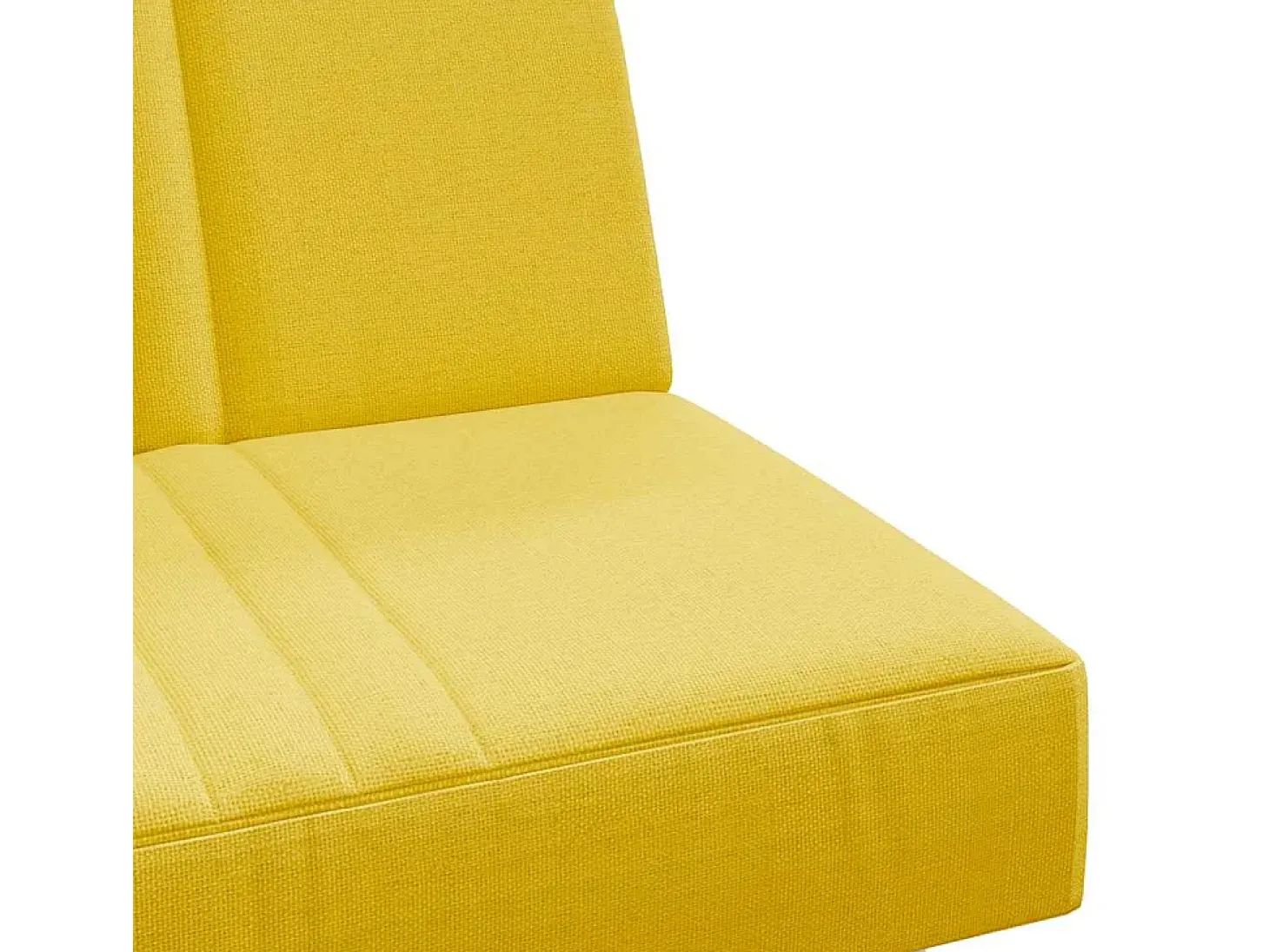 Sofá-cama tecido amarelo-claro