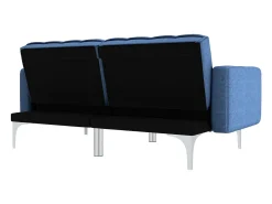 Sofá-cama tecido azul