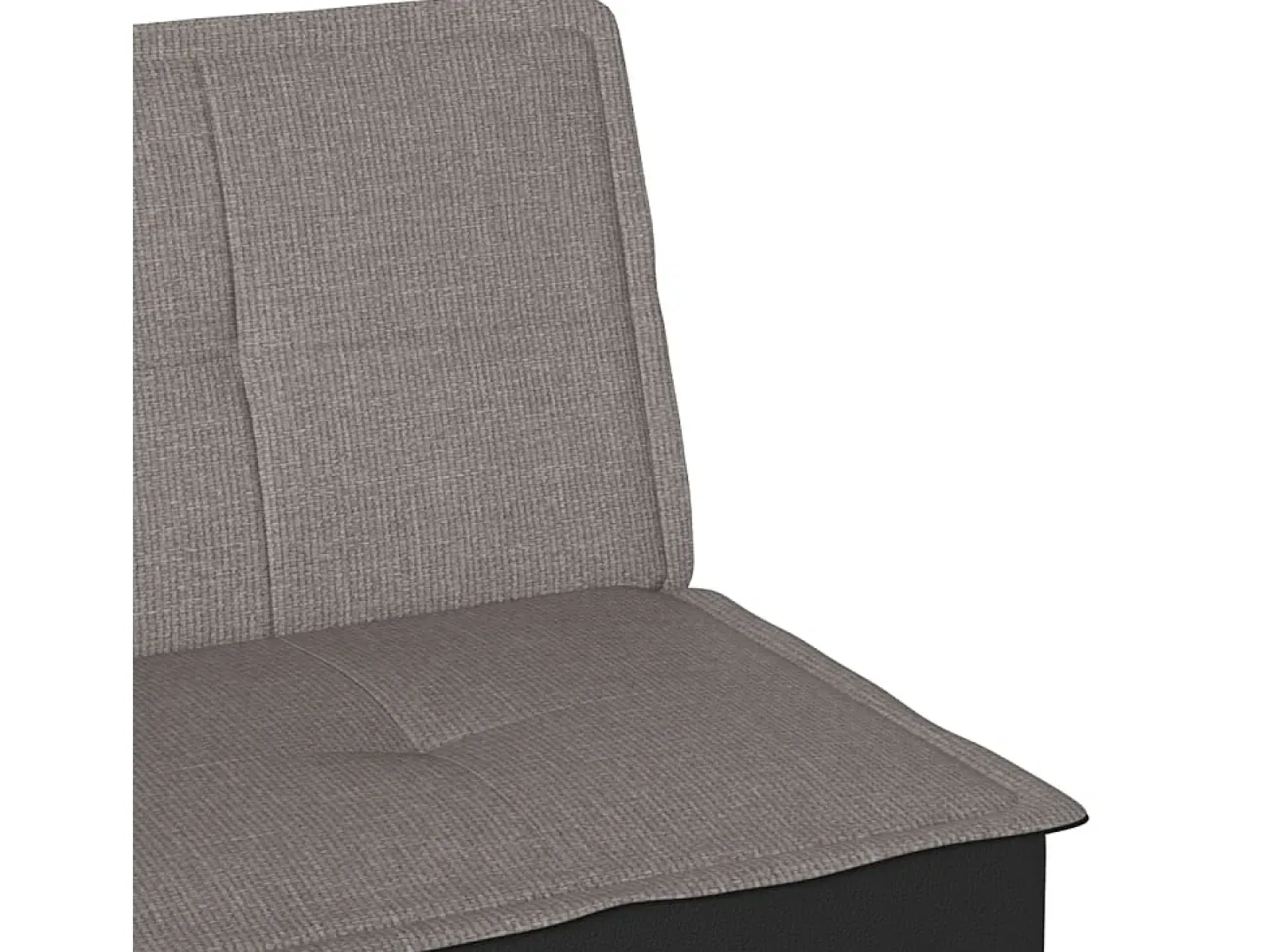 Sofá-cama tecido cinzento-acastanhado