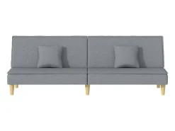 Sofá-cama tecido cinzento-claro PT151635
