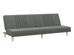 Sofá-cama tecido cinzento-escuro PT745431