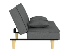 Sofá-cama tecido cinzento-escuro PT625507