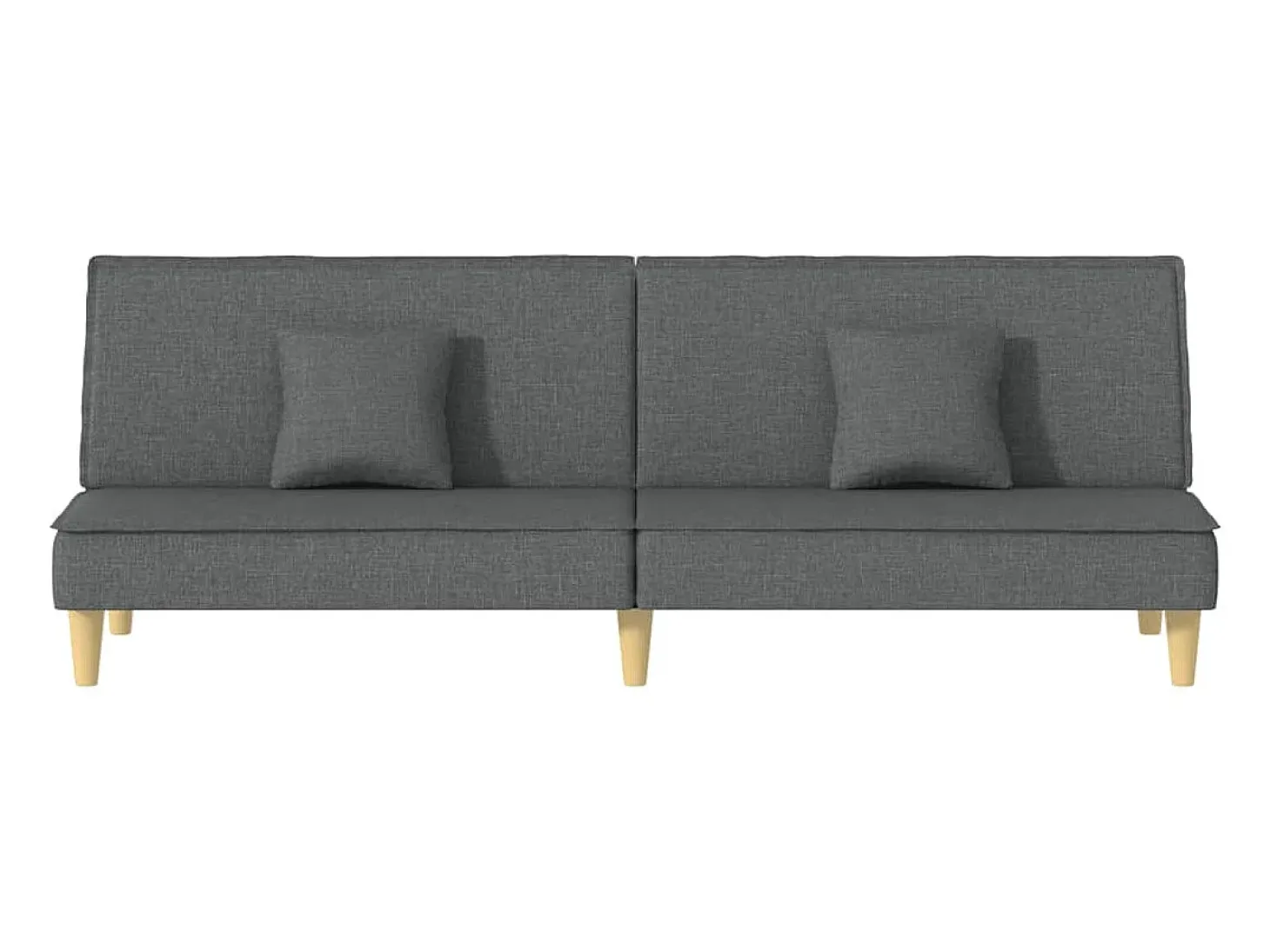 Sofá-cama tecido cinzento-escuro PT625507