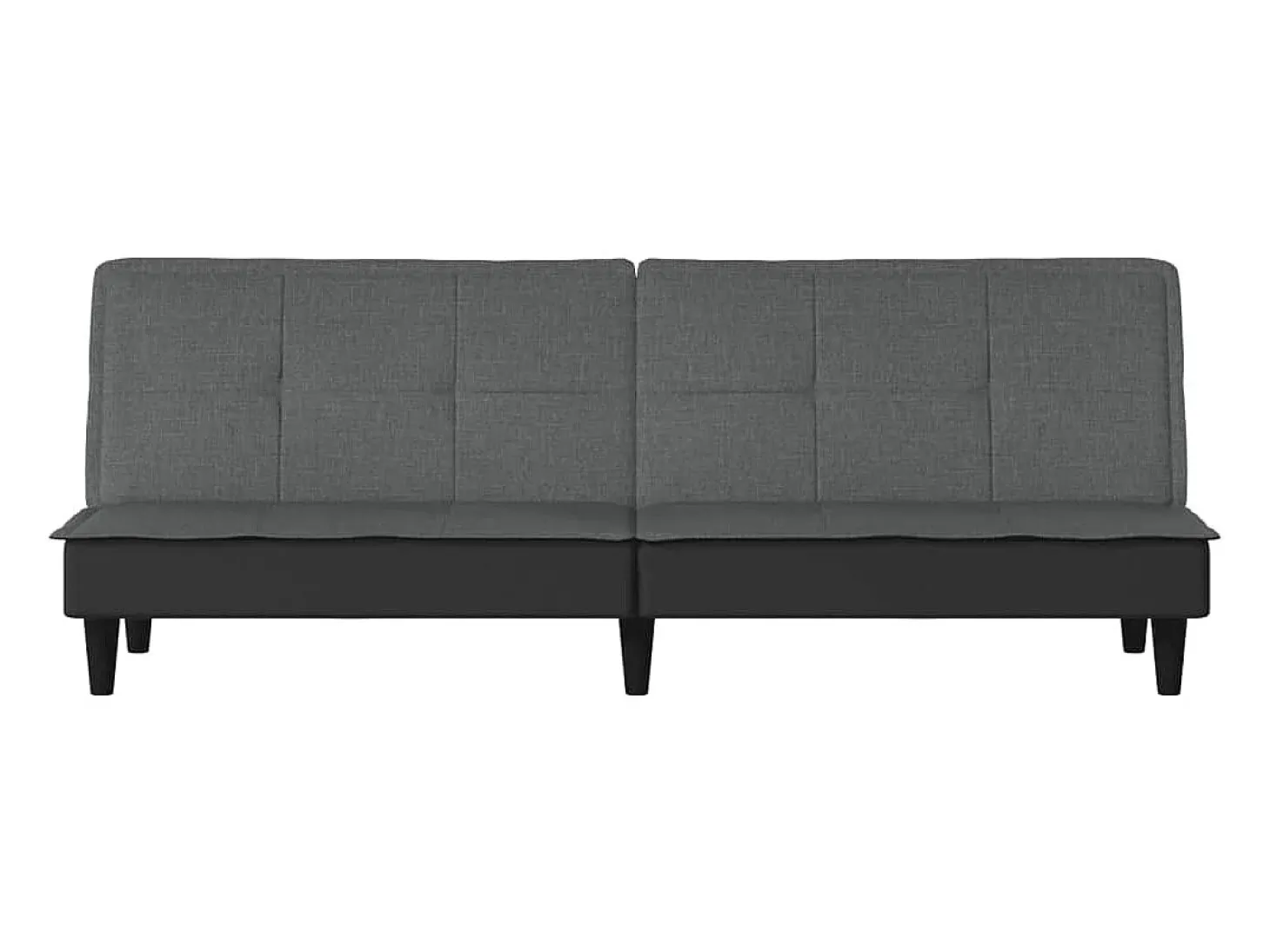 Sofá-cama tecido cinzento-escuro PT272184