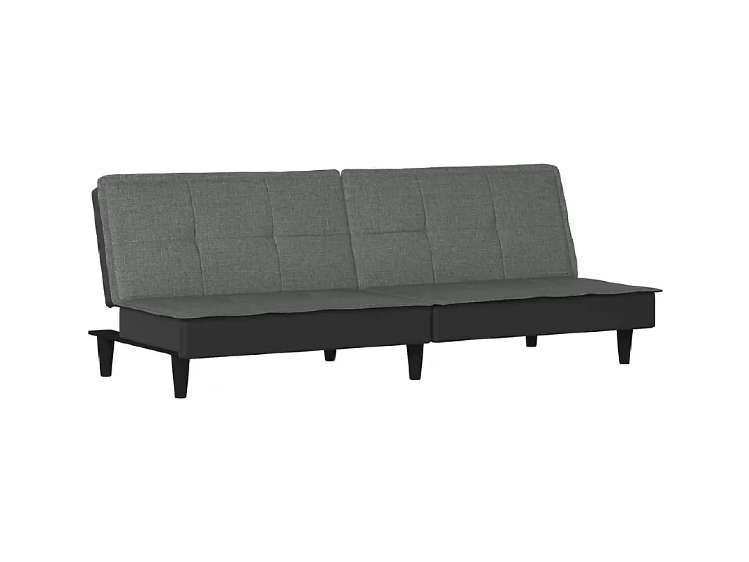 Sofá-cama tecido cinzento-escuro PT272184