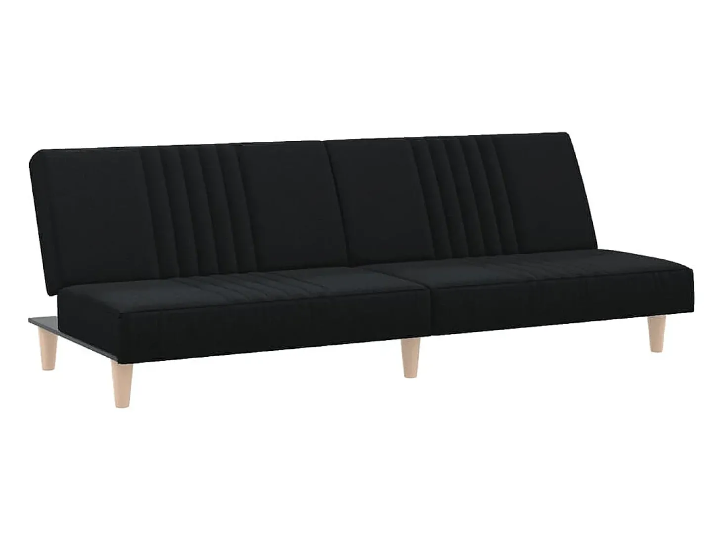 Sofá-cama tecido preto PT430170