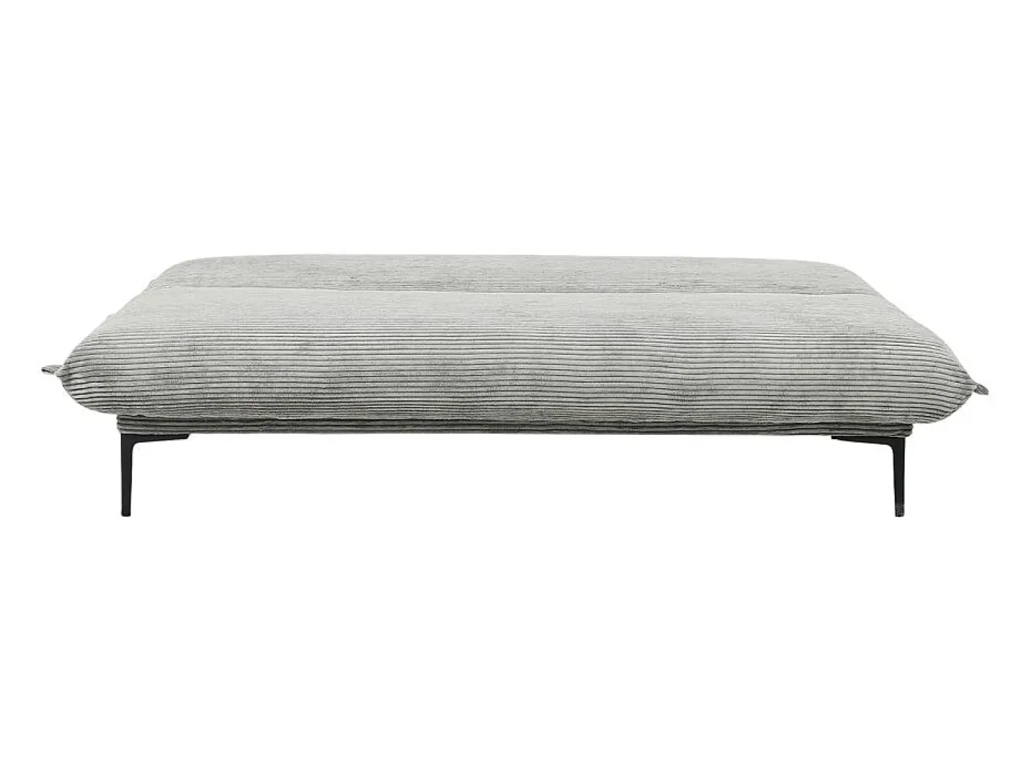 Sofá-cama VELARIS – Tecido de veludo cinza escuro – Estrutura de madeira – Colchão integrado – Elegante e compacto