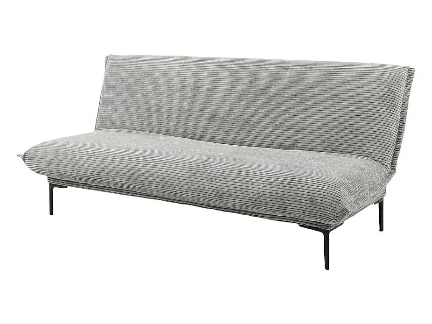 Sofá-cama VELARIS – Tecido de veludo cinza escuro – Estrutura de madeira – Colchão integrado – Elegante e compacto