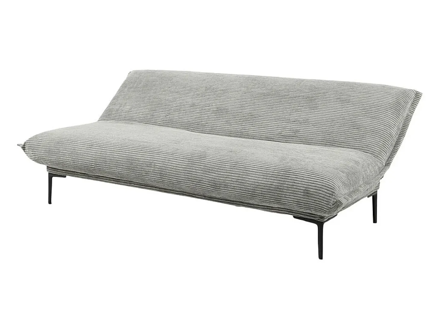 Sofá-cama VELARIS – Tecido de veludo cinza escuro – Estrutura de madeira – Colchão integrado – Elegante e compacto