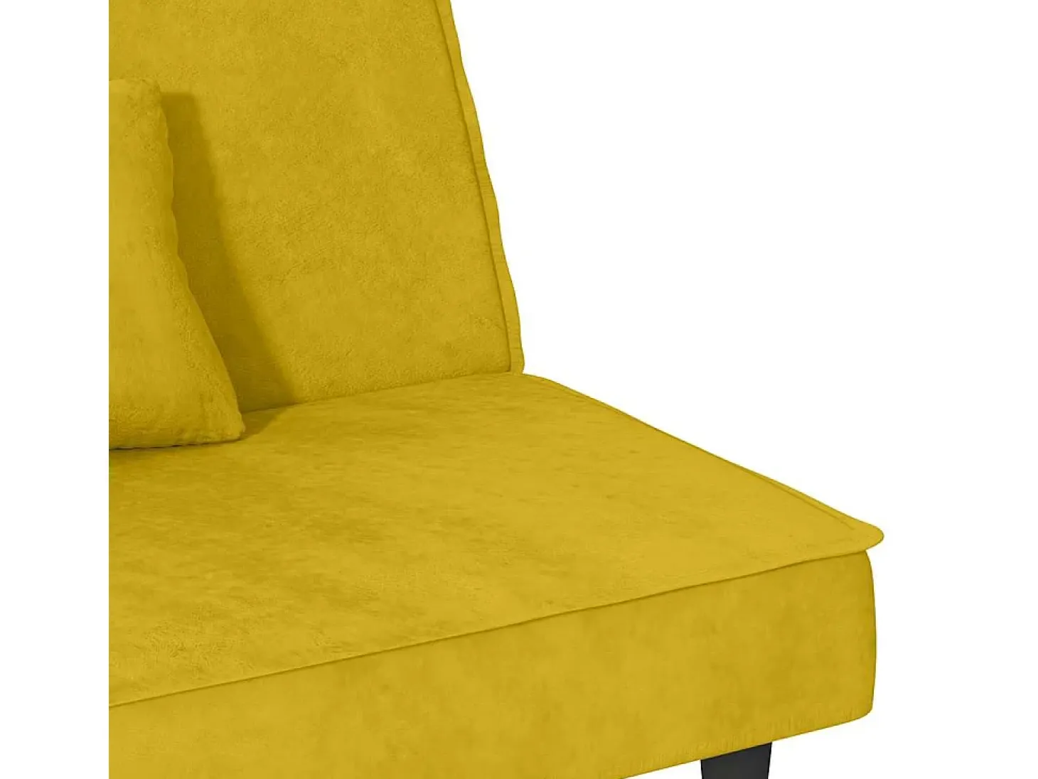 Sofá-cama veludo amarelo