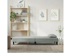 Sofá-cama veludo cinzento-claro PT215377