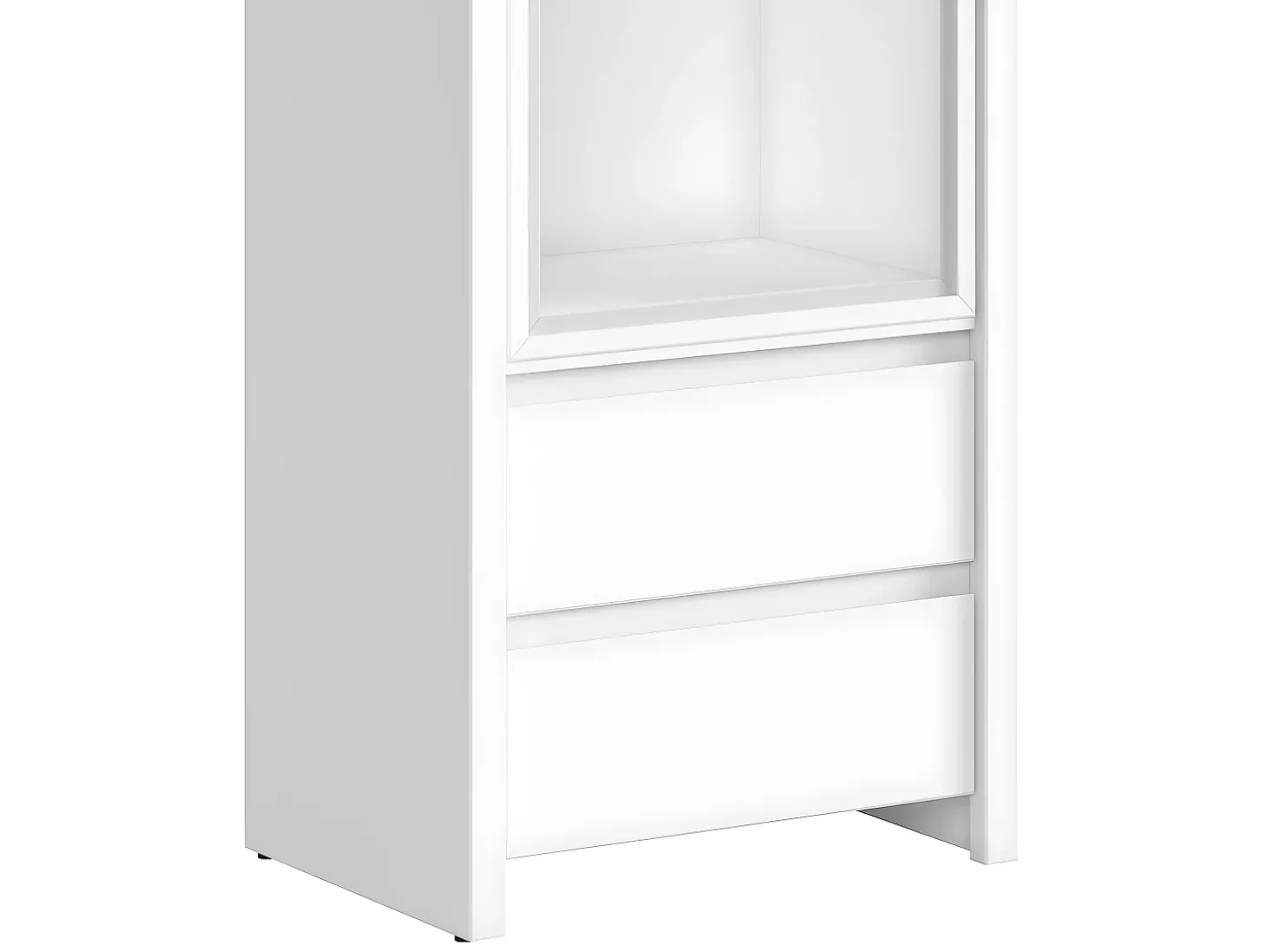 Soren Armário expositor de 1 porta e 2 gavetas Branco