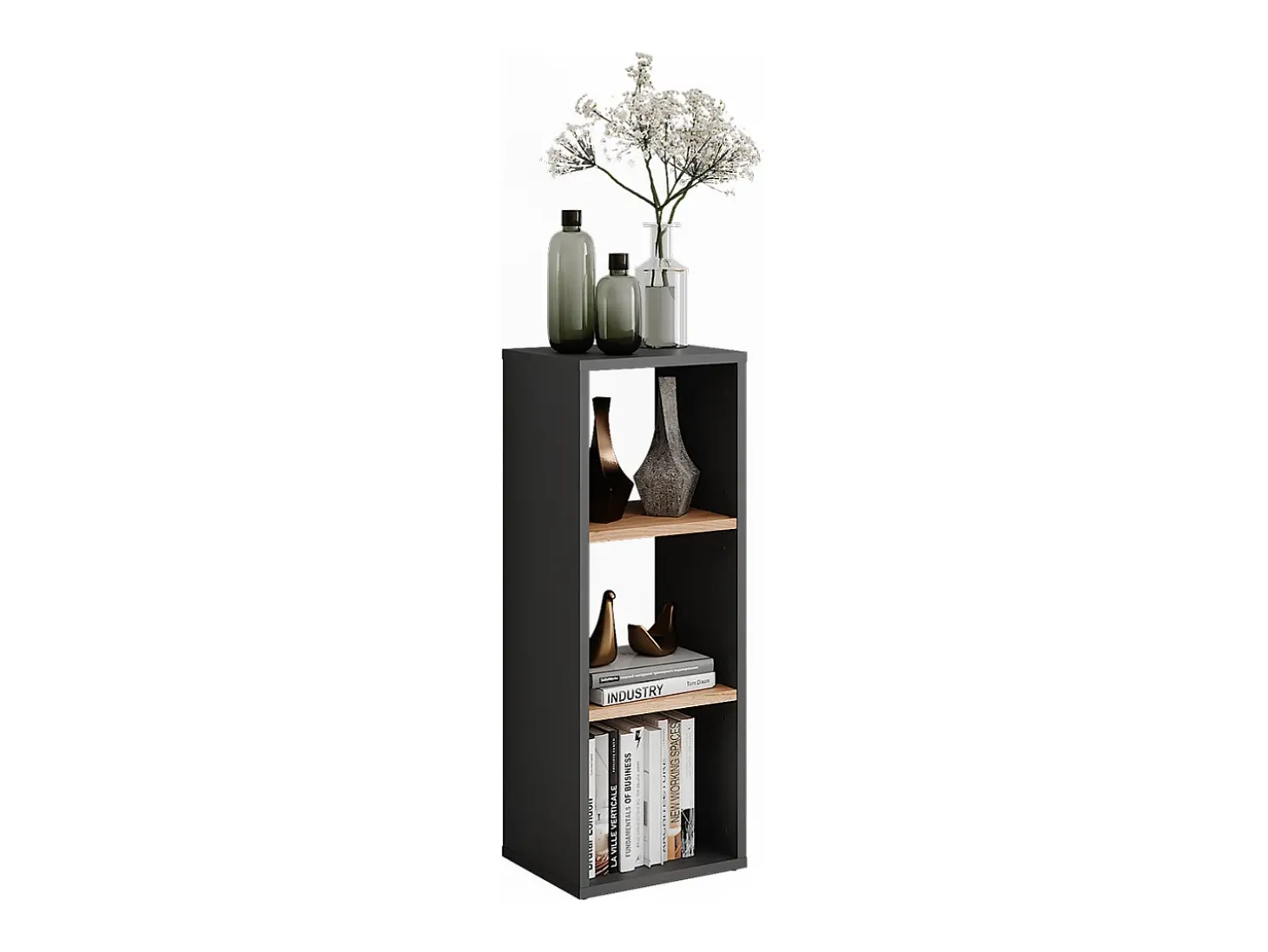 Standregal carvalho antracite/goldkraft 30x24x80.1 orlando