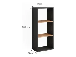 Standregal carvalho antracite/goldkraft 40x24x90.5 orlando