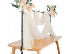 Suporte de Haste de Mesa SucceBuy com Pinças, Suporte de Arco de Mesa, Altura Ajustável 33-107 cm Comprimento Ajustável 71.1-249 cm, Quadro de Arco de Metal