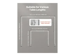 Suporte de Haste de Mesa SucceBuy com Pinças, Suporte de Arco de Mesa, Altura Ajustável 33-106.7 cm Comprimento Ajustável 71.1-249 cm, Quadro de Arco de Metal