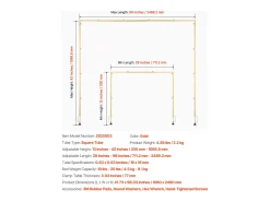 Suporte de Haste de Mesa SucceBuy com Pinças, Suporte de Arco de Mesa, Altura Ajustável 33-107 cm Comprimento Ajustável 71.12-249 cm, Quadro de Arco de Metal