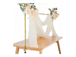Suporte de Haste de Mesa SucceBuy com Pinças, Suporte de Arco de Mesa, Altura Ajustável 33-107 cm Comprimento Ajustável 71.12-249 cm, Quadro de Arco de Metal